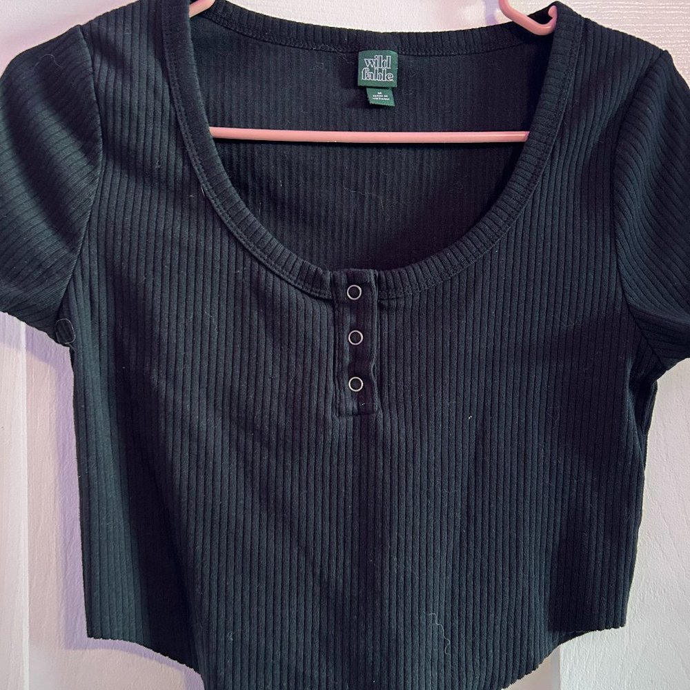 Black wild fable crop top